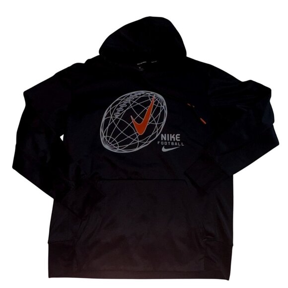 Nike Football Dri-Fit Mens Pullover Hoodie/Sweatshirt-Black-Size Large-GUC - Picture 1 of 7
